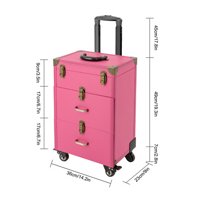 Cosmetics Rolling Cases Travel Makeup Rolling Organizer Nail Polish Storage Box