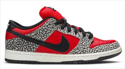 Supreme × Nike SB Dunk Low Red Cement 313170-600 Men's Size | eBay