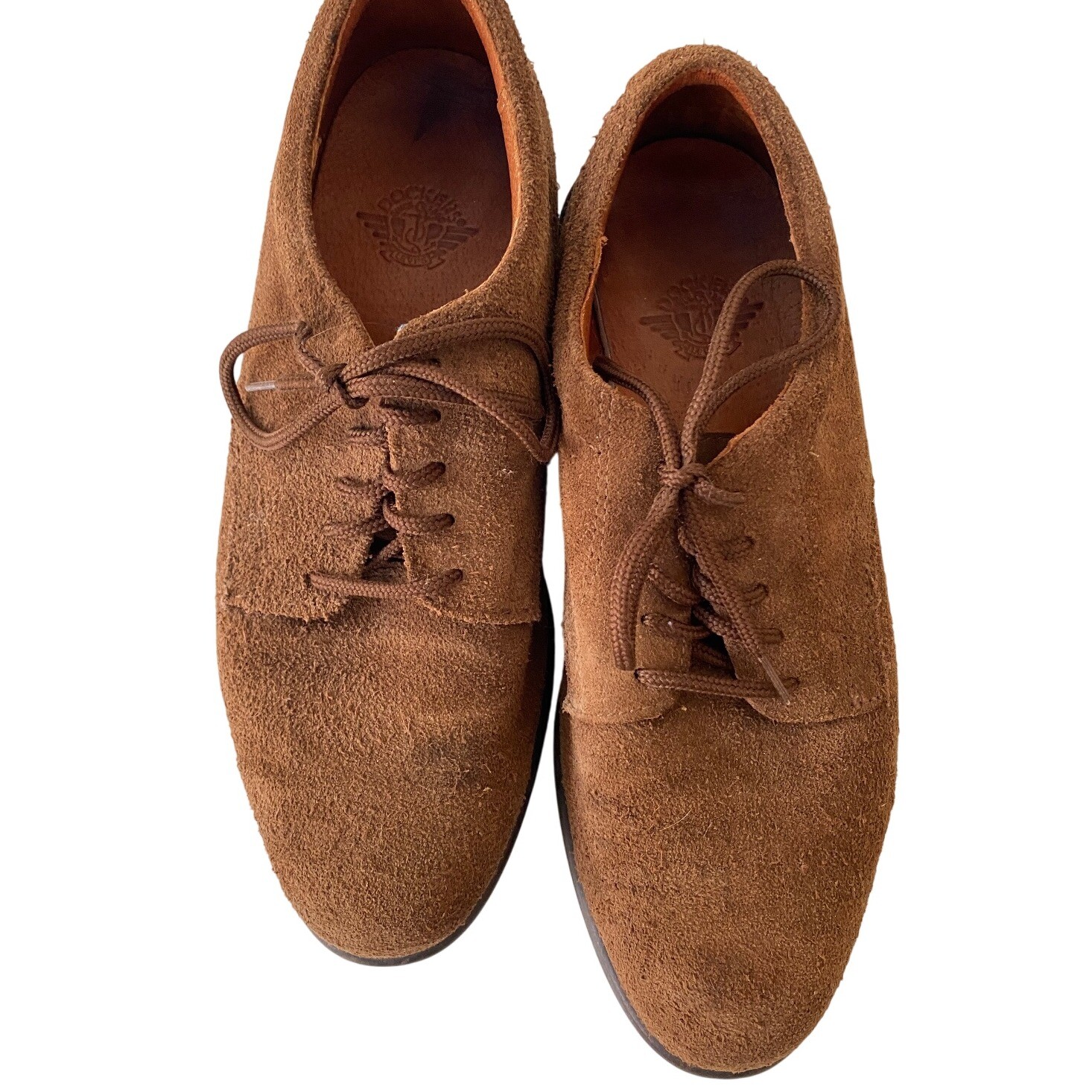 SAOLA Scarpe eleganti casual Dockers in pelle scamosciata marrone stringate Oxford da uomo taglia 8 5 ottime condizioni