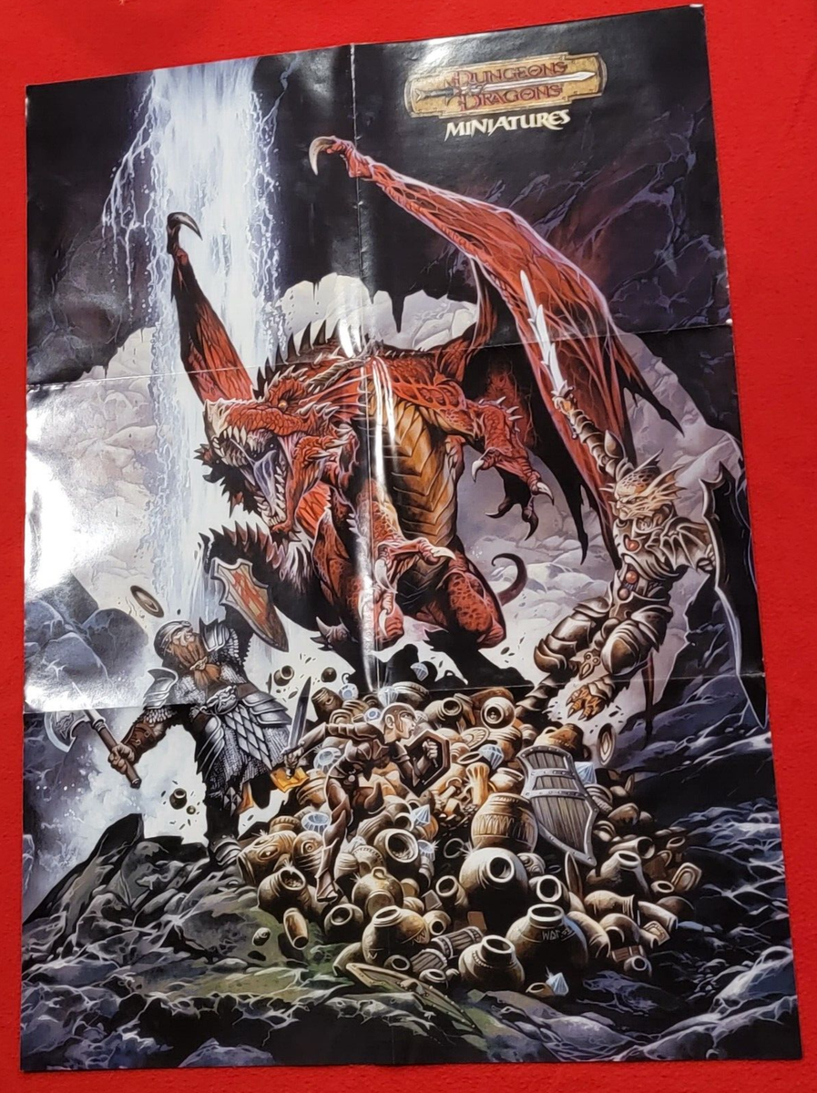 DUNGEONS & DRAGONS d+d AD&D Miniatures Art Poster Vintage 21