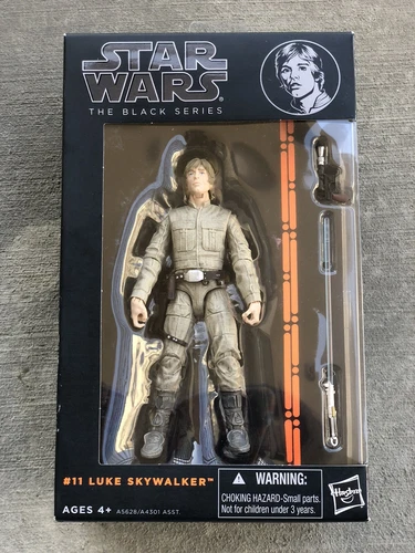 HASBRO STAR WARS BLACK SERIES 2013 LUKE SKYWALKER #11 ORANGE LINE 6" FIGURE New