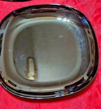 CONTEMPORARY BLACK SQUARE 12" DEEP DINNER PLATE CHARGER  EXC CONDITION