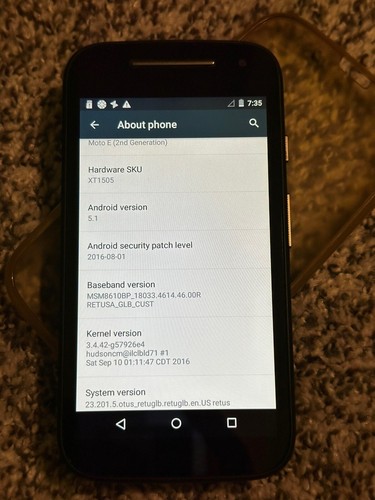 Motorola XT1505 Moto E 2nd Generation Smartphone Verizon (Mint) - Picture 7 of 12