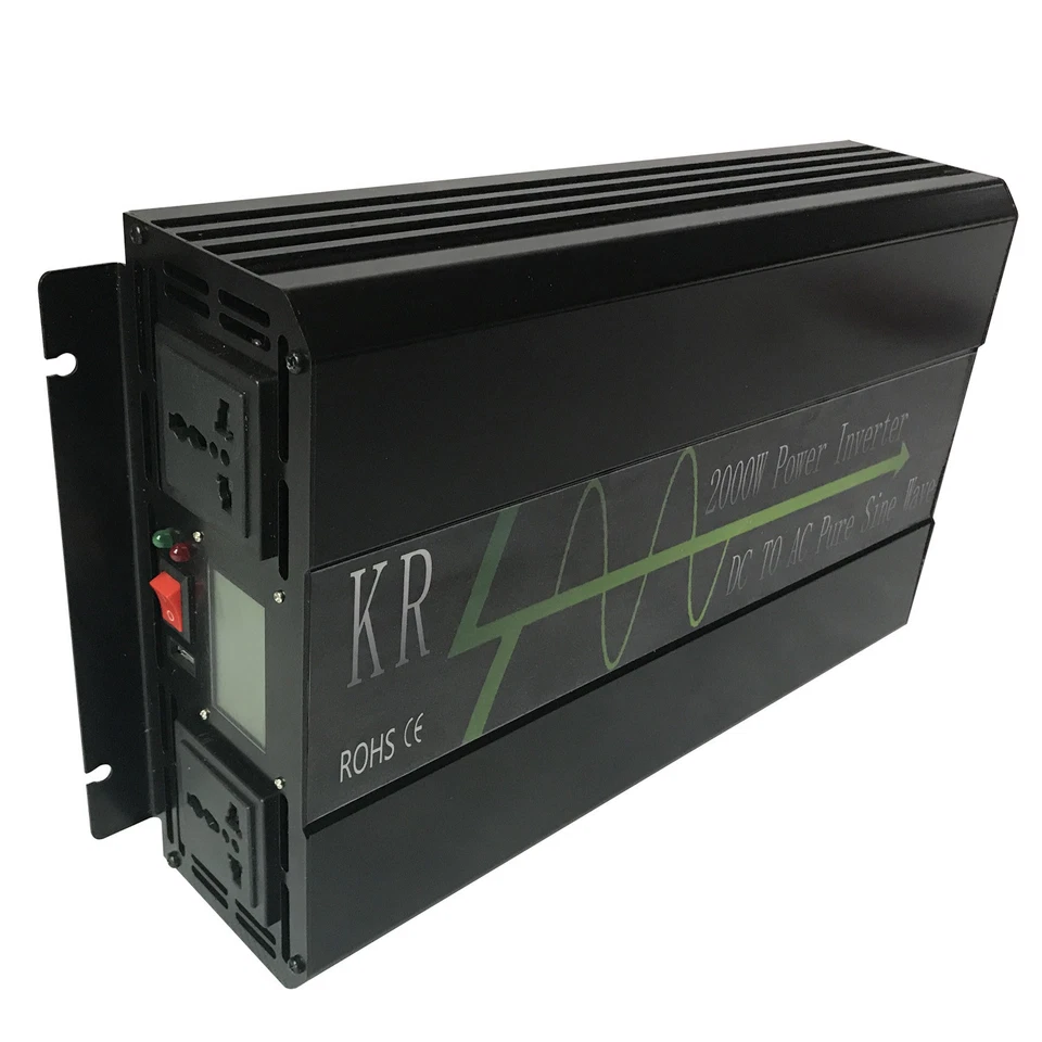 Pure Sine Wave Power Inverter 2000W 12V/24V/48V to 120V/220V for Car/Home Solar - Image 4 of 4