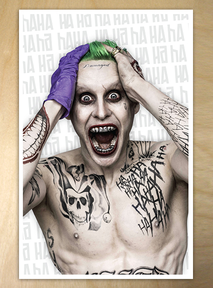 DC Joker Jared Leto Poster Harley Quinn Suicide Squad Batman V Superman  Movie