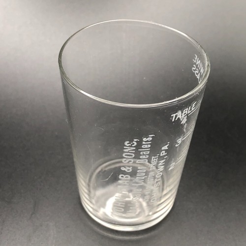 Antique John Raab Pre Pro Whiskey Man Shot Glass Johnstown PA Advertisement - Picture 6 of 7