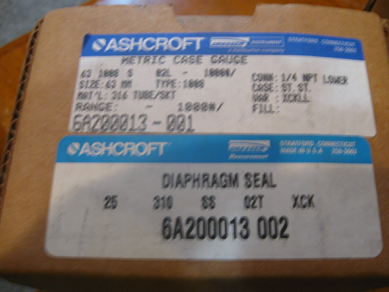 NEW LOT of 2 Ashcroft Metric Case Gauge 316L 01000 PSI 63 1008 S 02L PLUS eBay