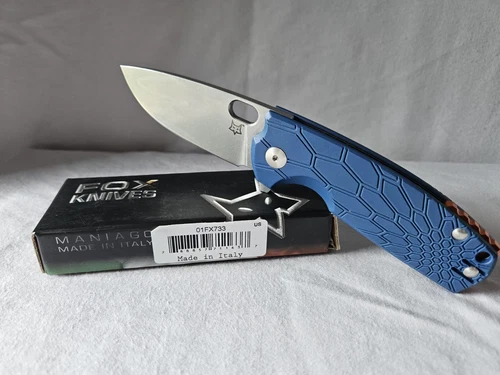 Fox Knives Core Liner Lock FX-604 BL N690Co Blue FRN Stainless Pocket Knife