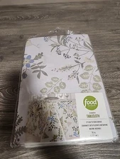 Food Network Green Market Floral 70" Round Tablecloth H8