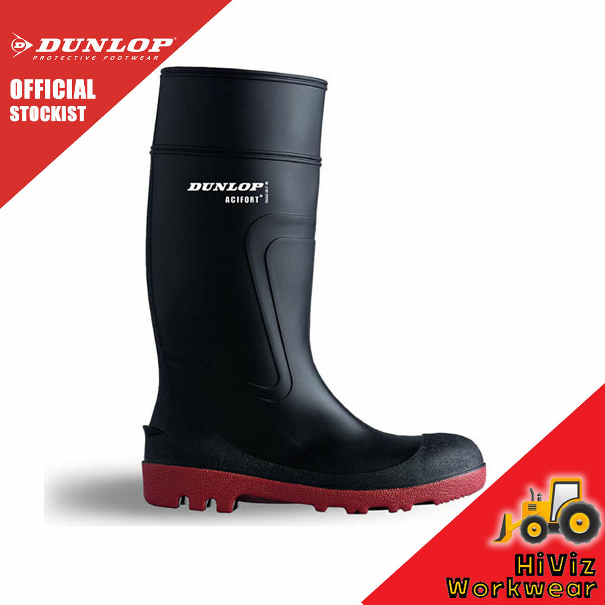 Dunlop Acifort Warwick Safety Wellies Boots Steel Toe Cap Midsole Sizes  12