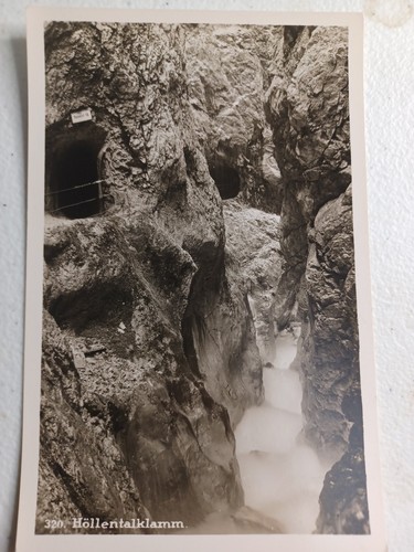 GERMANY Postcard - Hollentalklamm #320 Waterfall RPPC B. JOHANNES Beckert