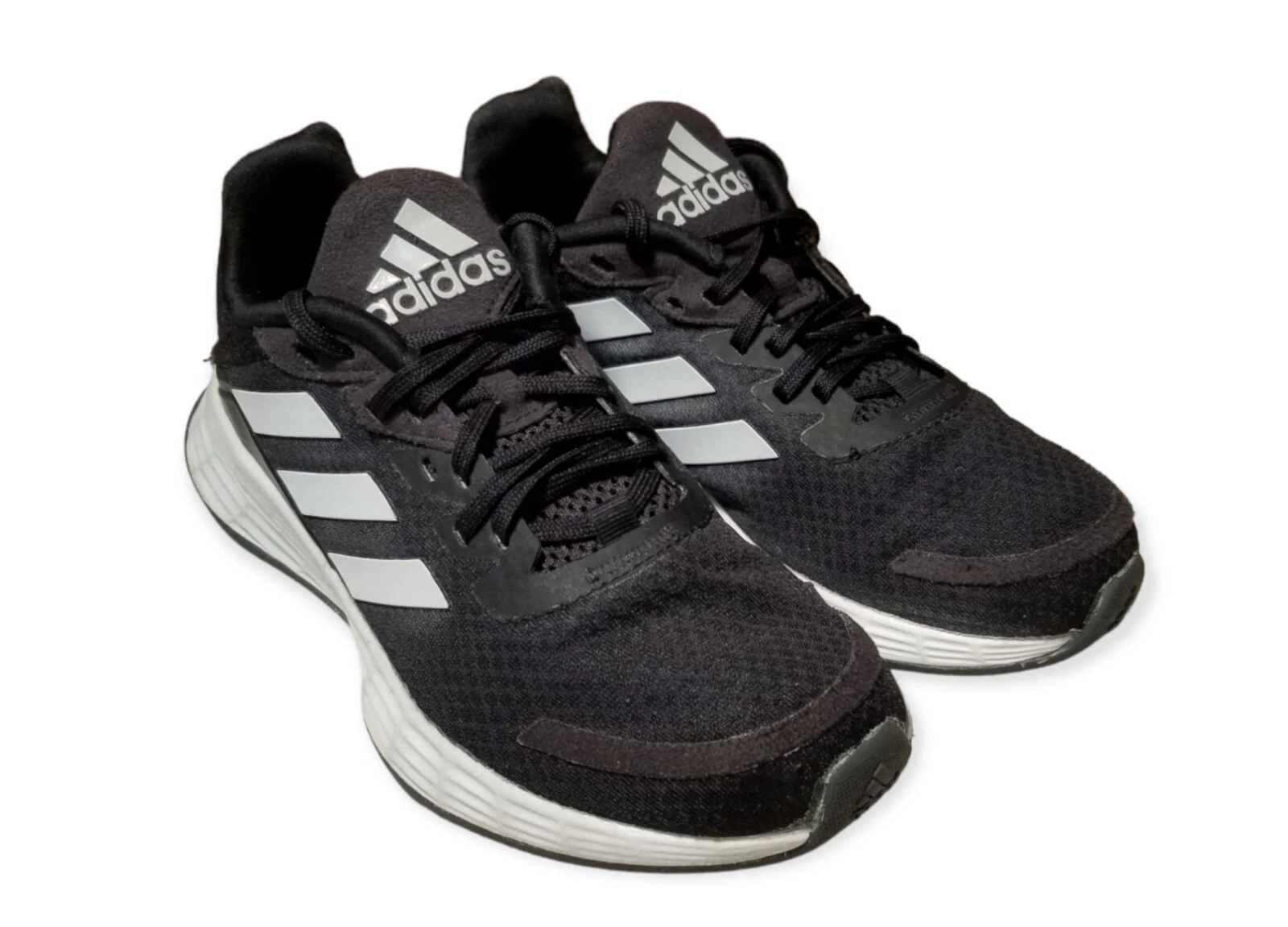 Scarpe da corsa Adidas unisex Duramo SL K GV9821 nero bianco uomo 3 1 2 anni