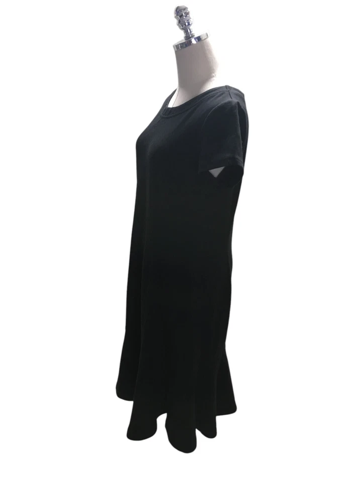 Hanna Andersson Dress Women's Size Medium Petite Black Cotton Blend Midi - Image 4 of 4