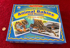 3-piece Puzzles ANIMAL BABIES and HOMES Look, Match and Learn Ages 3 up