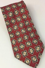Jos A Bank Men's Tie Imported Silk Executive Collection Hand Sewn Hand Printed