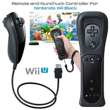 1/ 2 Motion Plus Wii Remote Controller & Nunchuck & Case For Wii & Wii U Console