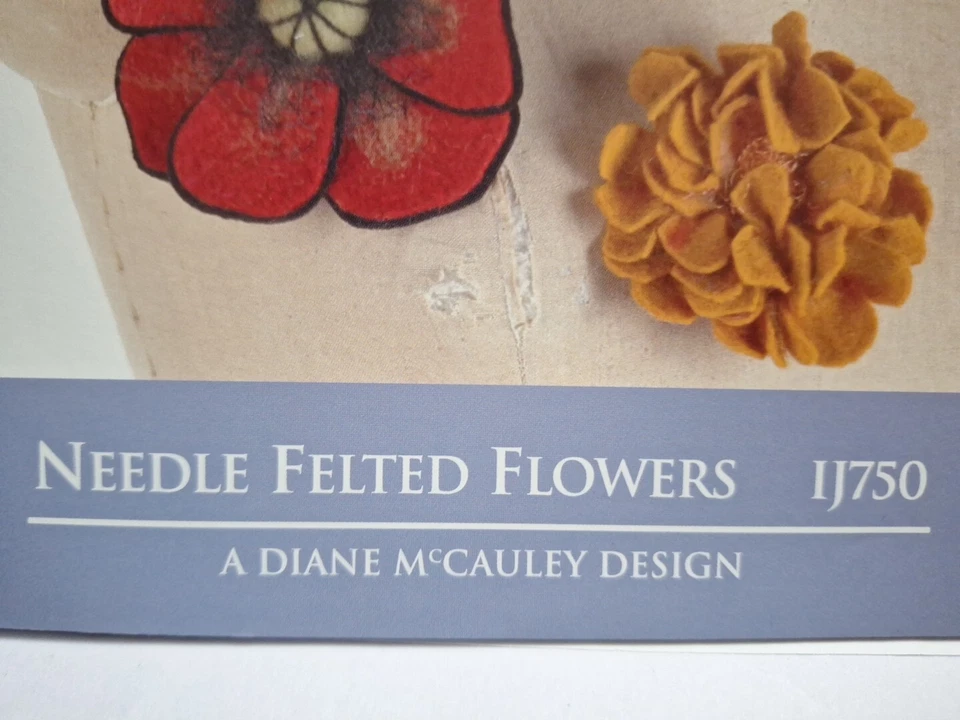 Flowers Needle Felted Indygo Junction IL750 Craft Sewing Pattern McCAULEY Floral - Image 3 of 4