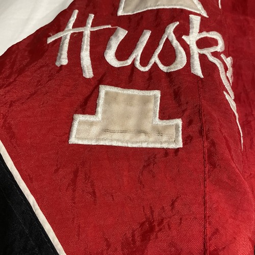 VTG Nebraska Huskers Starter Parka Jacket Sz L Red w/ Black Stripes Cornhuskers - Picture 4 of 7