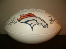 Autographed Broncos Logo Football Signed by the Team Leaders of the Broncos