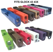 For Glock 43 43X Custom Coated Slide with RMSc Cut Out Cerakote TiN Gold G43 43X