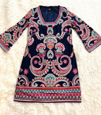 laundry Shelli Segal SHIFT DRESS Retro Groovy Psychedelic Boho Hippie FESTIVAL 2