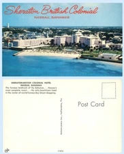 Sheraton British Colonial Hotel Postcard Nassau Bahamas Aerial View