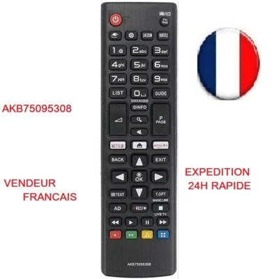 Télécommande UNIVERSELLE pour television LG AKB75095308 - TV SMART
