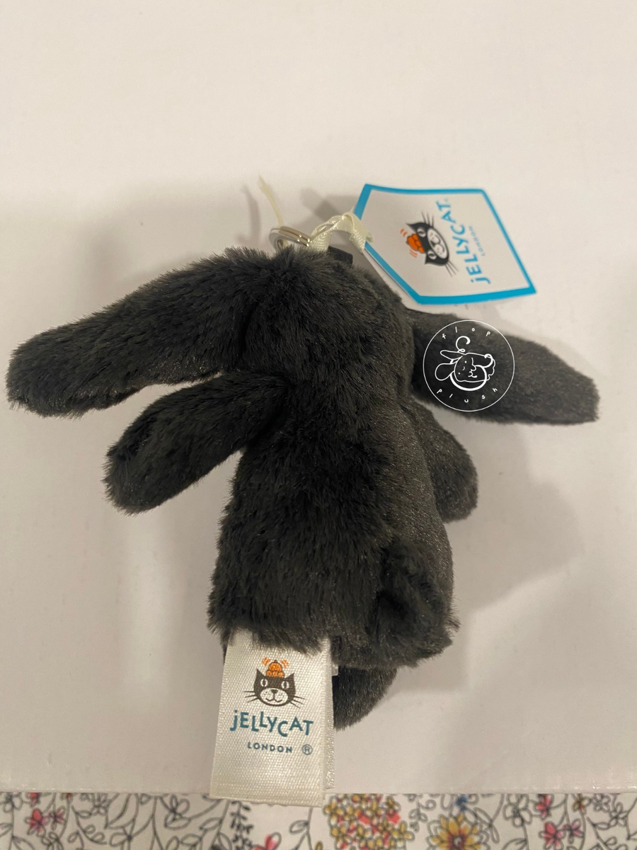  Medium Bashful Inky Bunny 黒 うさぎ Personalized Bashful Inky Bunny Medium - Official Jellycat