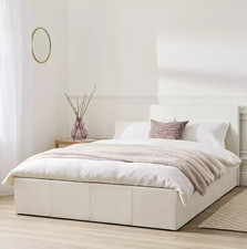 Home Lavendon Kingsize End Lift Ottoman Bed - White (S)