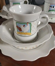 Vandor Country Collection Rooster/Hen 3pc Set