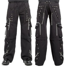 Men  s Electro Bondage Rave Gothic Cyber Chain Goth Jeans Punk Rock Pants
