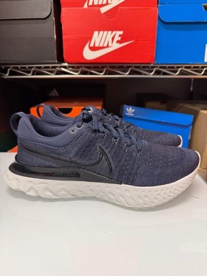 Nike Men's React Infinity Run Flyknit 2 Shoes Thunder Blue Black CT2357-401