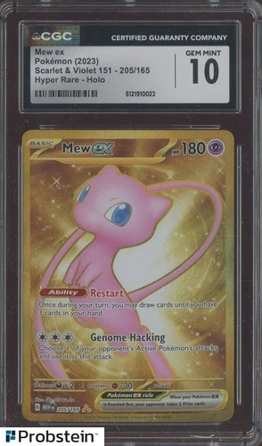 2023 Pokemon MEW EN Hyper Rare #205 Mew ex CGC 10 GEM MINT