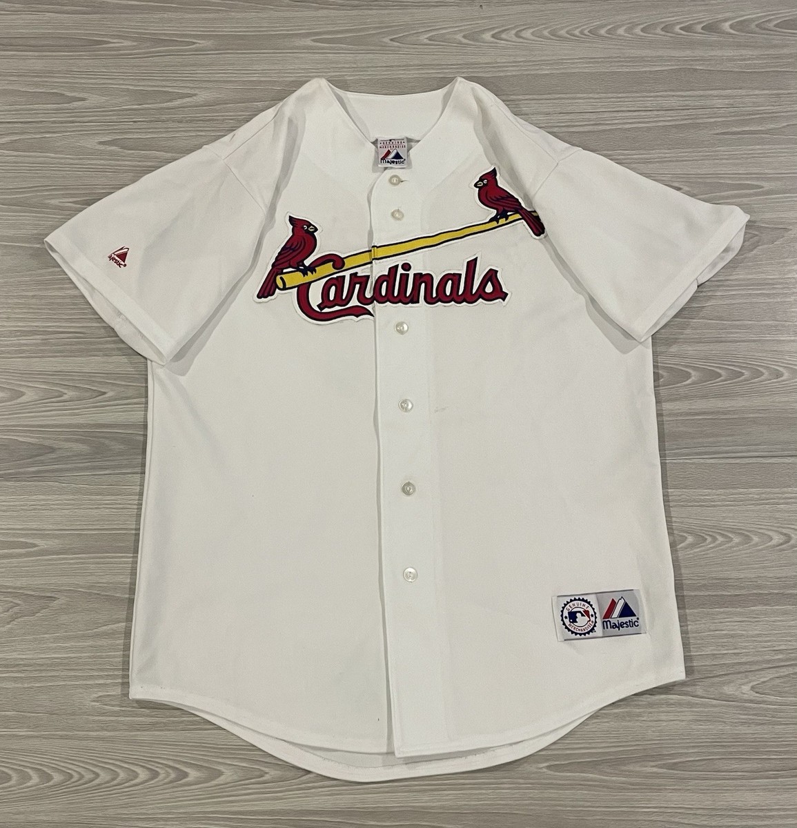希少カラー MLB Cardinals ユニフォーム 刺繍ロゴ Majestic Vintage Majestic St Louis Cardinals Stitched Baseball Jersey Men's