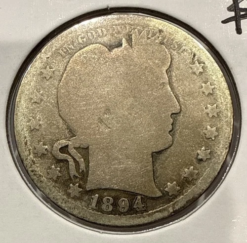 1894-O Barber Quarter 25C Silver U.S. Coin (U54)