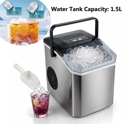 Ice Maker Machine 6-Min Fast Ice 14kg/24h Countertop Portable Ice Cube BBQ Party