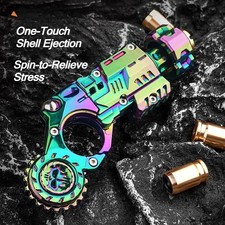Mini lanzador pistola de juguete inquieto - metal alivio de estrés EDC | anillo giratorio