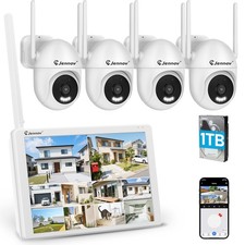 5MP Wireless Home Security Camera System 10CH NVR Two Way Audio Recording 1TB