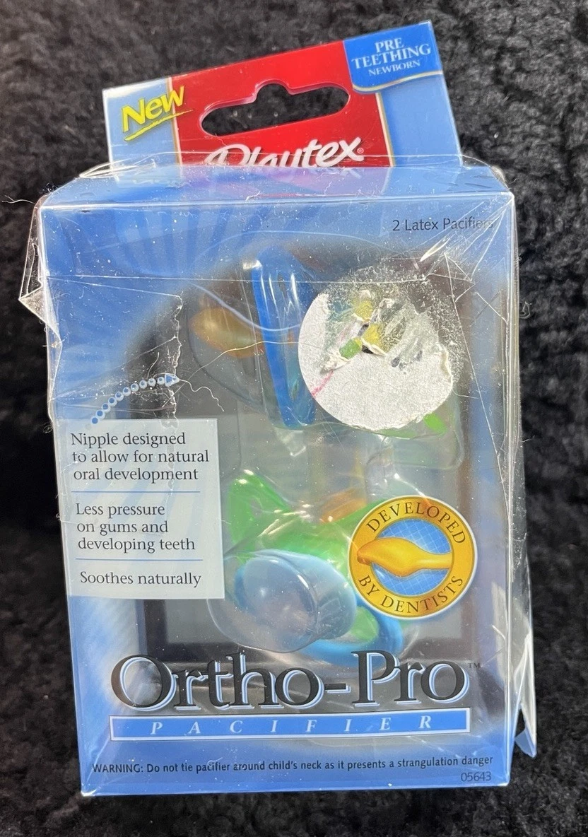 Vintage Playtex Ortho-Pro Pacifiers Orthodontic Latex Nipple Old Stock NEW Born
Opens in a new windo
