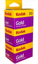 Kodak Gold 200 35mm Film - 36 Exp - 3 Roll Bundle - Color ISO 200 - Fresh