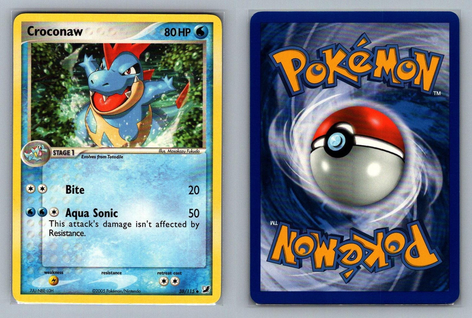 Croconaw #38/115 Unseen Forces Vintage Pokemon Card - NM