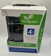 New iGo PM00012-0001 Green Power Smart Wall Surge Protectors 4 Outlets