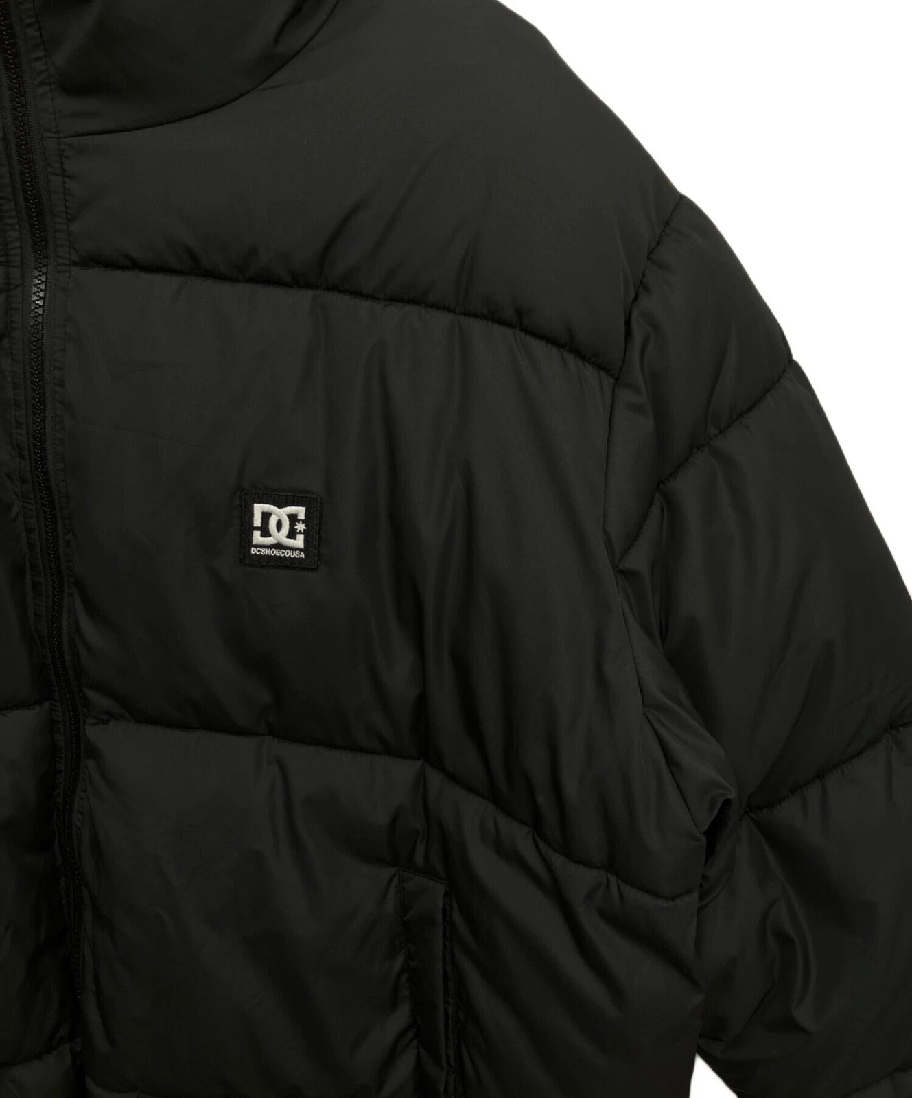 DC Shoe Co. USA Quilted Insulated Jacket Men's Size XL Black Excellent - product detail image 3