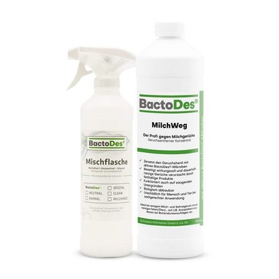 BactoDes  MilchWeg Milchgeruch und Buttersäure Neutralisierer incl. 1 Misch- Und