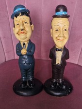 Vintage Laurel & Hardy Figurines Comedy Duo Collectible Statues Film Memorabilia