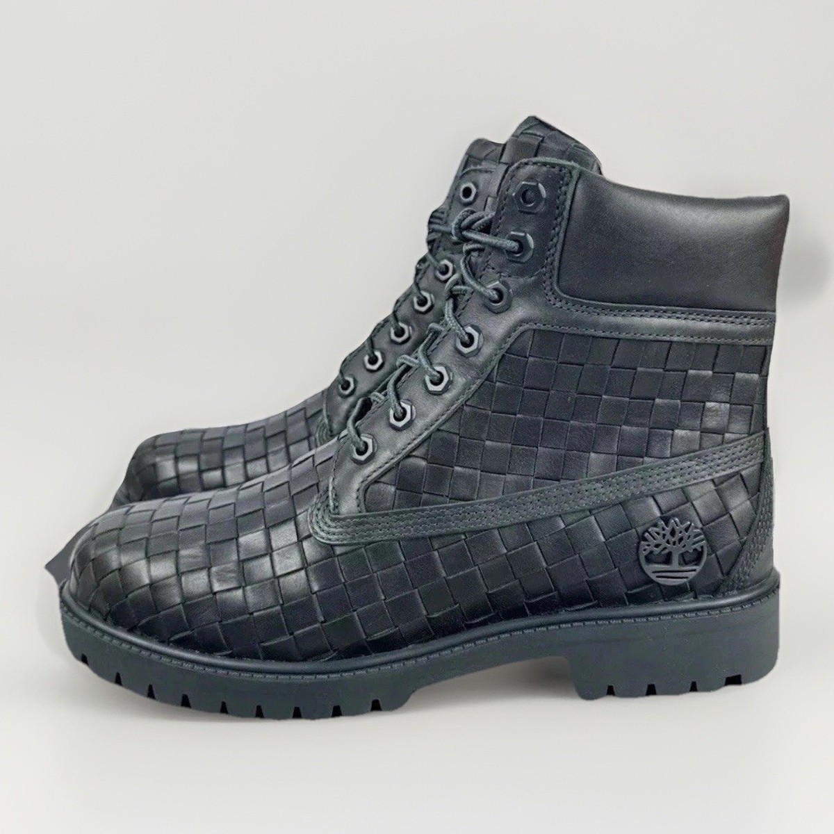 Timberland - Woven Leather 6inch Lace Boots Size: UK 10/ US10.5
