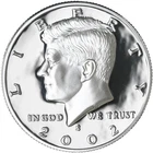 2002 S PROOF SILVER KENNEDY HALF DOLLAR