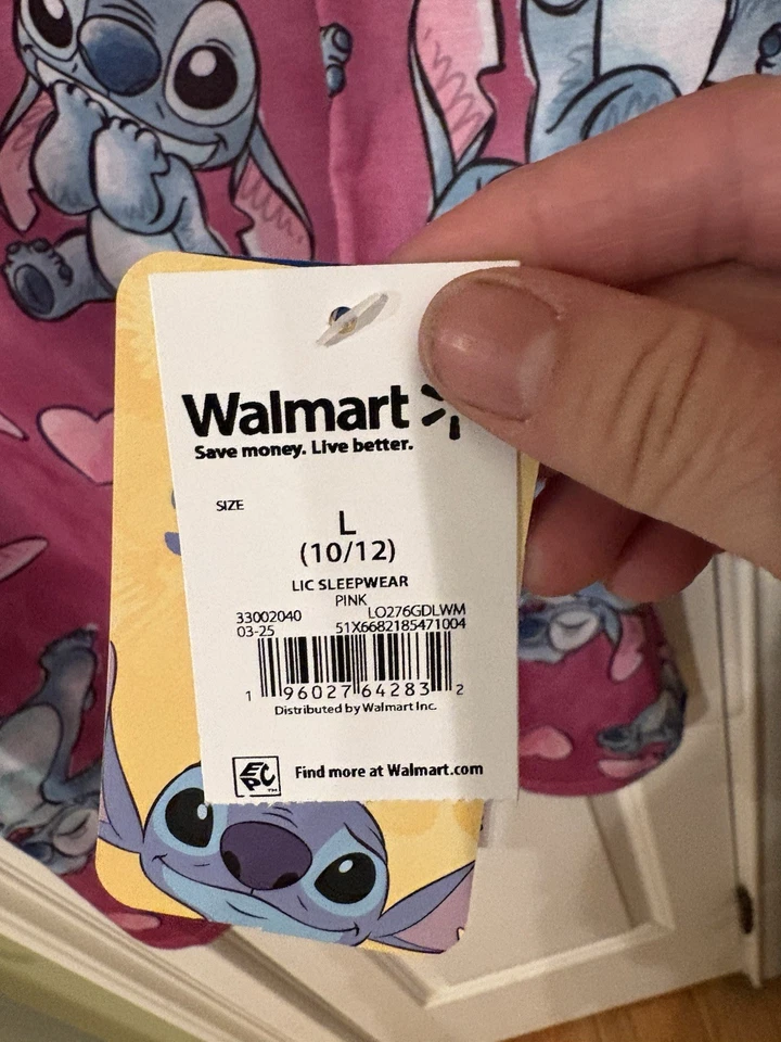 Nuevo con etiquetas Camisón Niñas Talla L (10-12) Disney Stitch Manga Larga Disney Rosa TR5 Foto 2 de 4