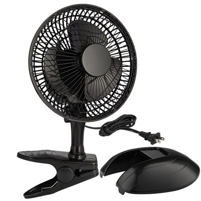 RamPro Portable Desk and Clip on Fan, 6 Inch Fans Small Quiet 1, BLACK