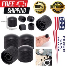 Upgrade Your Guitar: 4pcs Black Metal Dome Knobs for Volume  Tone Control